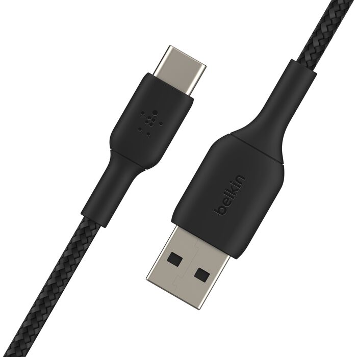 Belkin BoostCharge Braided USB-A to USB-C Cable 15W 2m Black product image