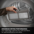 Haier X Series 5 9kg Heat Pump Tumble Dryer - Graphite - triple filter