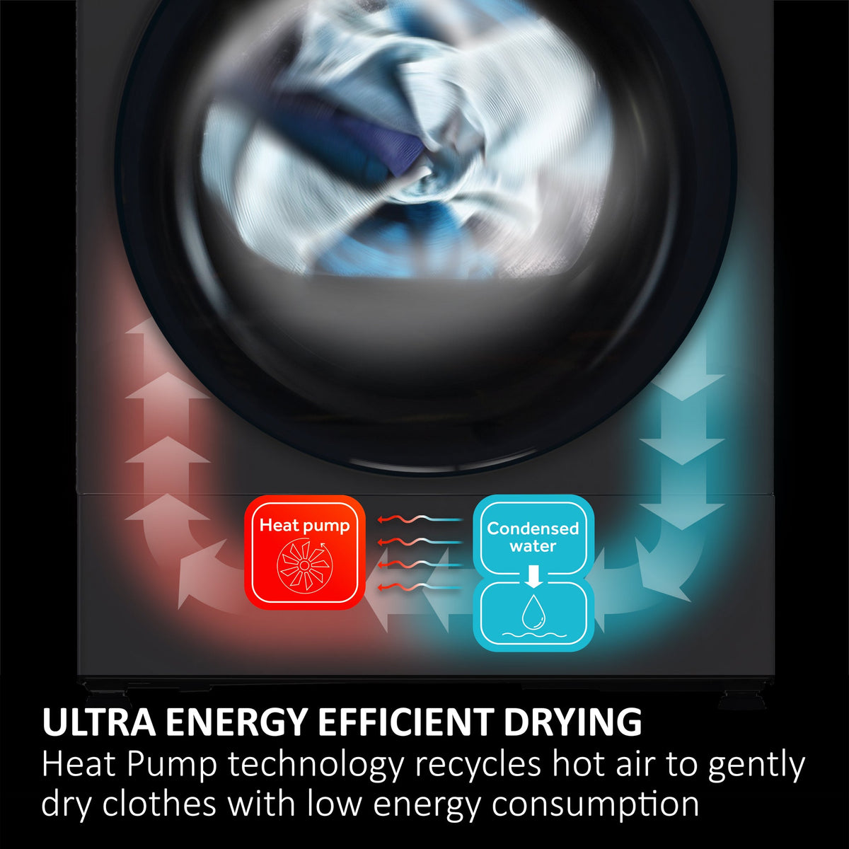 Haier X Series 5 9kg Heat Pump Tumble Dryer - Graphite - heat pump technology