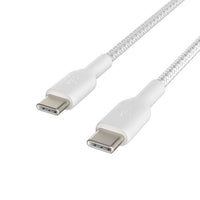Belkin BoostCharge Braided USB-C to USB-C Cable 60W 1m White product image