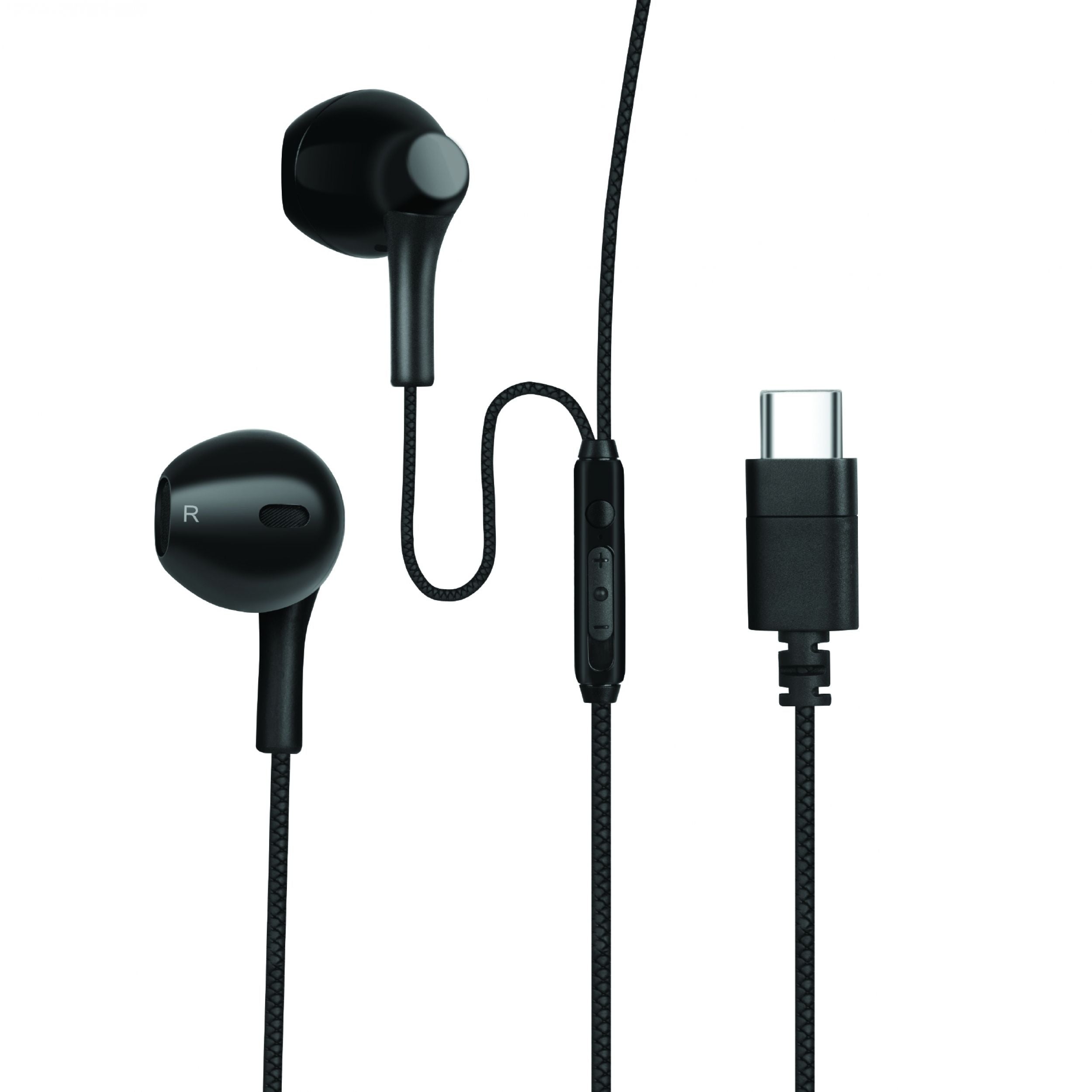 Groov-e Digital Buds USB-C Wired Earphones Black - official product image