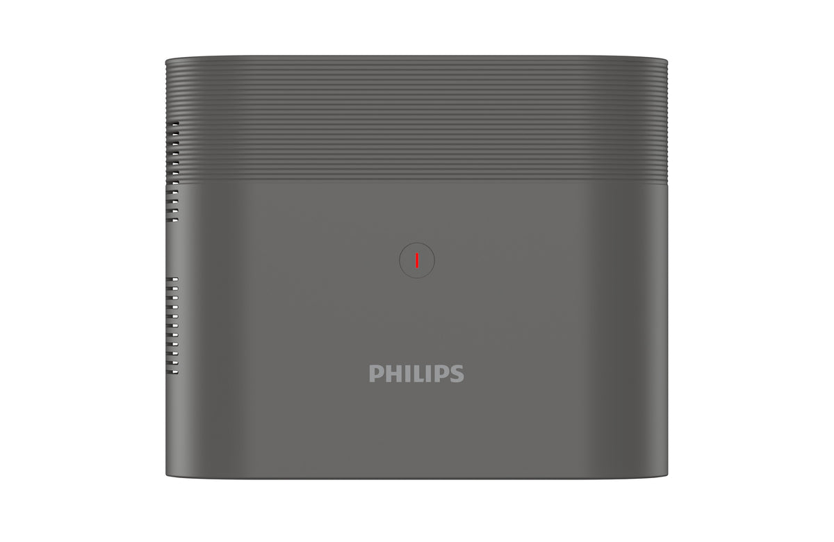 Philips NeoPix 160 Smart Full HD Projector with Google TV - rear panel with Philips badge
