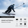 DJI Osmo Action 6 8K Action Camera Adventure Combo - Adventure Combo contents