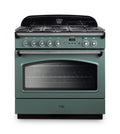 Rangemaster Classic FX 90 Dual Fuel range cooker in Mineral Green with Chrome trim