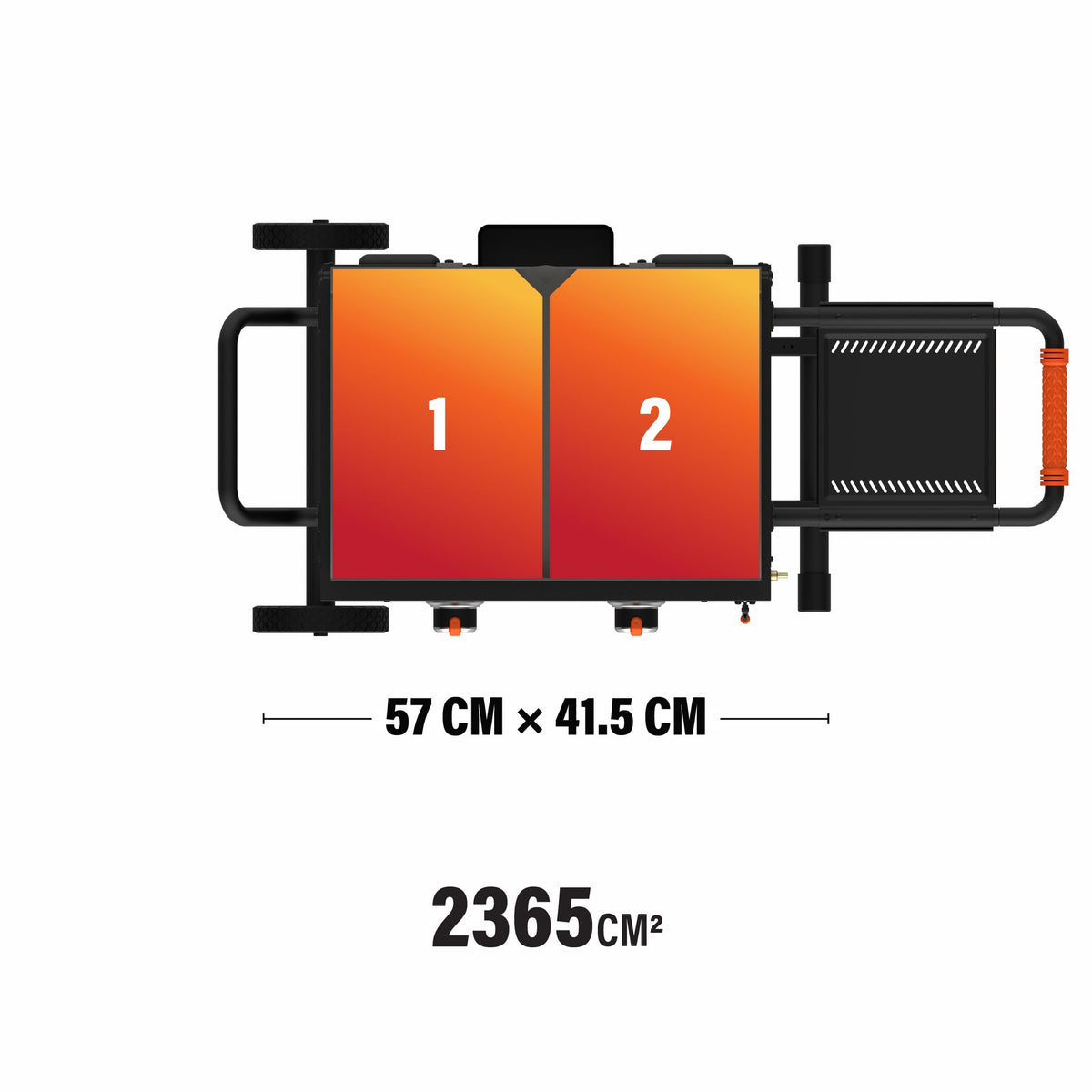 Blackstone On The Go 22" Omnivore Gas Griddle with Hood and Flexfold Legs - Black - two heat zones