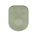 Outin Silicone Coffee Mat in green with geometric ridged surface