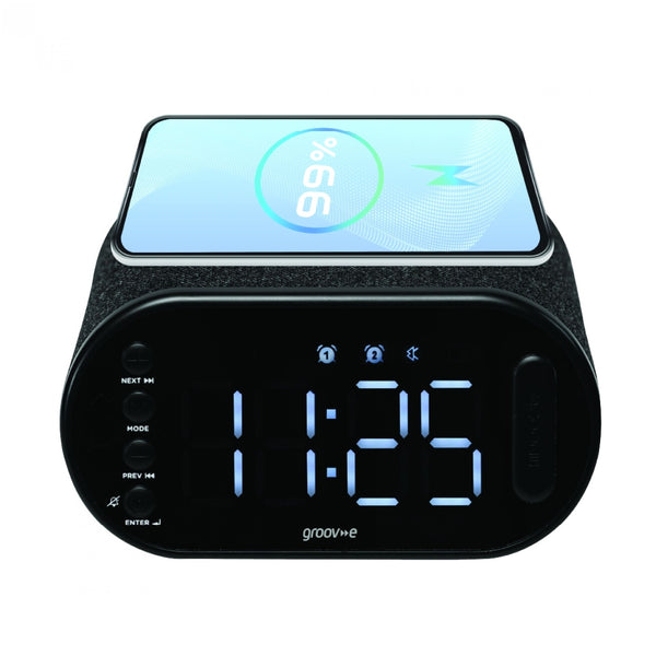 Groov-e Atlas II Bluetooth Alarm Clock Radio Black - official product image