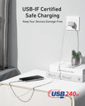 Anker 240W USB-C to USB-C 0.9m Upcycled-Braided Cable, White - official product image