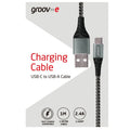 Groov-e USB-C to USB-A Charging Cable 1m Braided - official product image