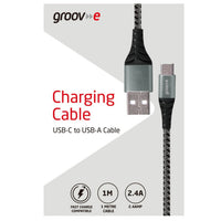 Groov-e USB-C to USB-A Charging Cable 1m Braided - official product image