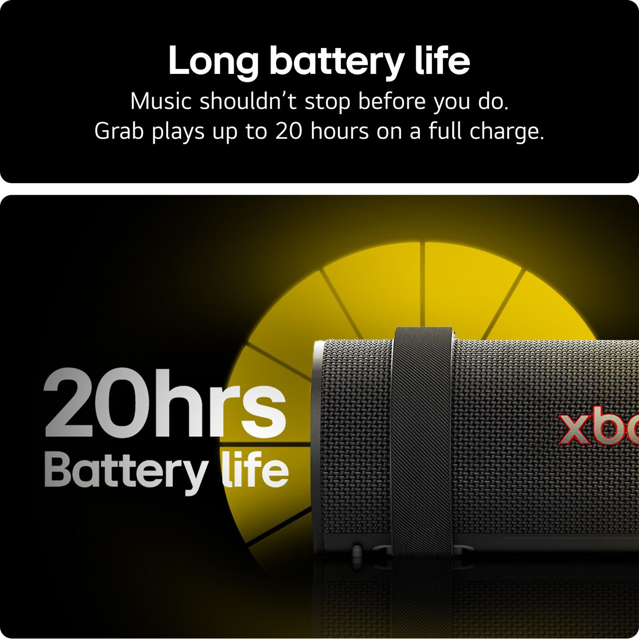 LG XBOOM Grab Portable Speaker 30 W | GRAB.AEUSLBK