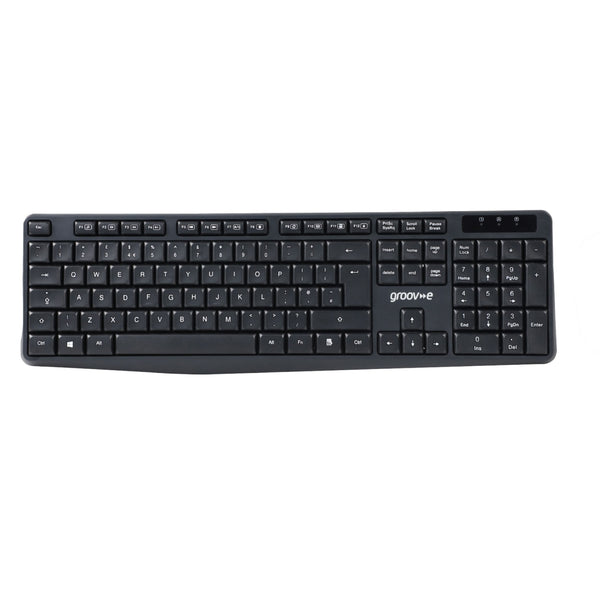 Groov-e 2.4GHz Wireless Full-Size Keyboard Black - official product image