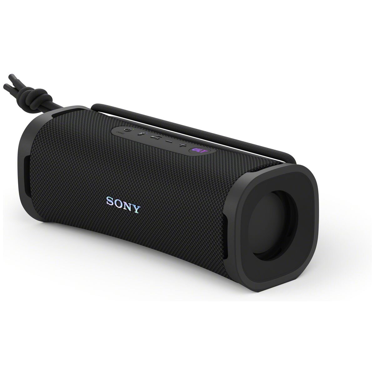 Sony ULT FIELD 1 Portable Bluetooth Speaker - Black - controls and strap view