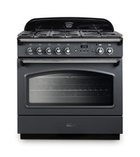Rangemaster Classic FX 90 Dual Fuel range cooker in Slate with Chrome trim
