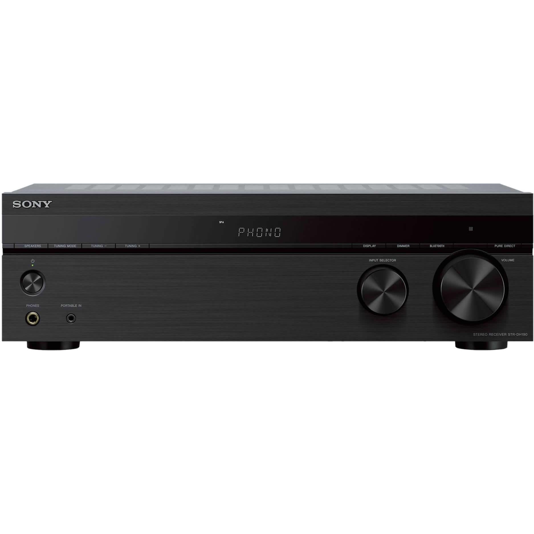 Sony STR-DH190 Bluetooth Stereo Receiver - Black - hero view