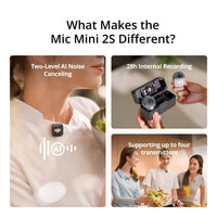 DJI Mic Mini 2S Wireless Microphone (2 TX + 1 RX + Charging Case) - what's new
