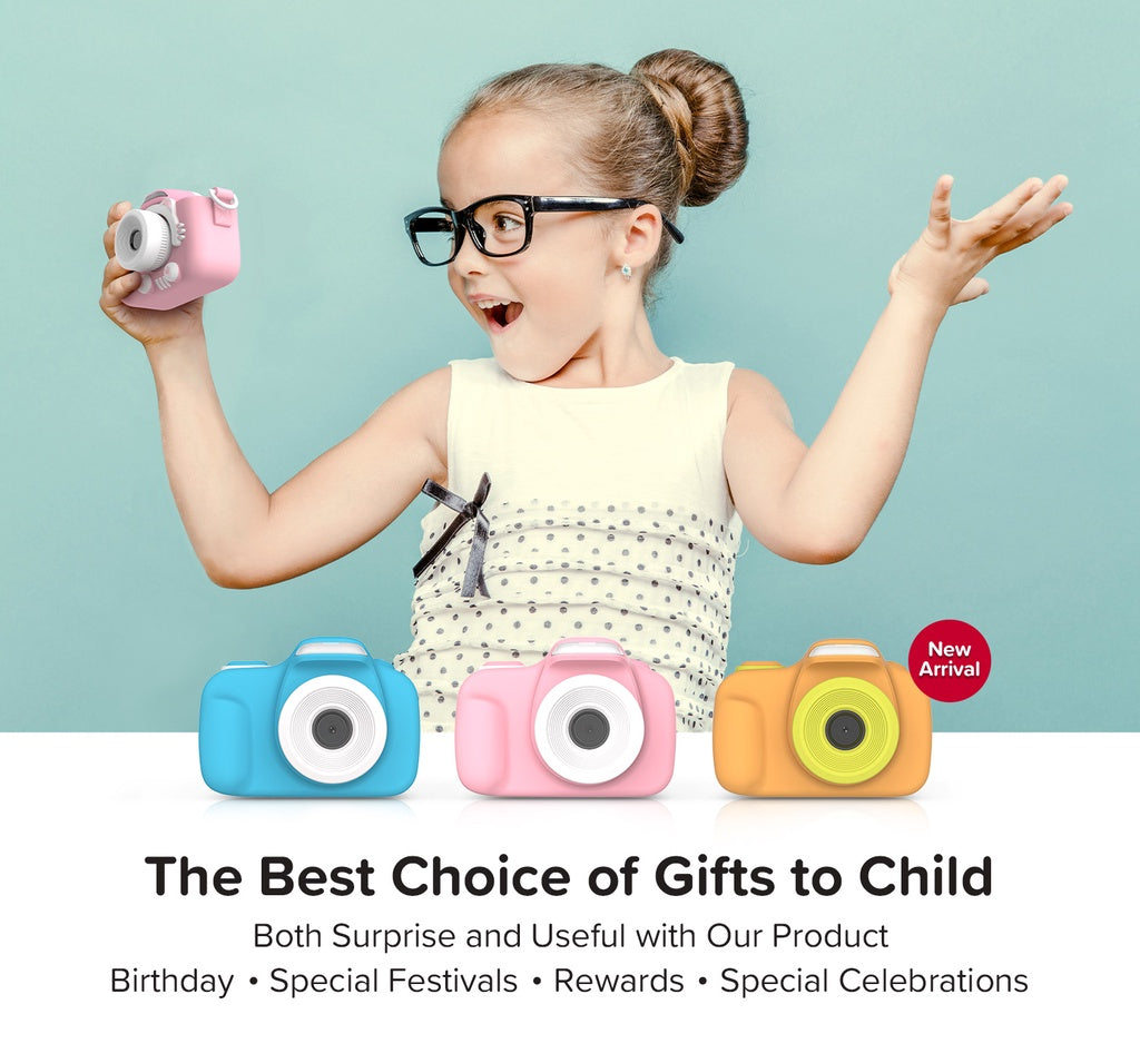 myFirst Camera 3 - 16MP Kids Camera with Dual Lens & Selfie Mode - Yellow | 256-FC2003SA-YW01