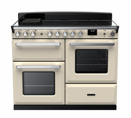 Rangemaster Estel Deluxe 110cm Induction Range Cooker - Pale Cream with Chrome Trim | ESDLO110EIPPCR/CM1