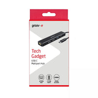 Groov-e 5-Port USB-C Hub with HDMI and 3 USB-A Ports Black - official product image