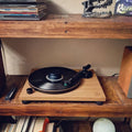 Audio-Technica AT-LPW40WN walnut turntable lifestyle view