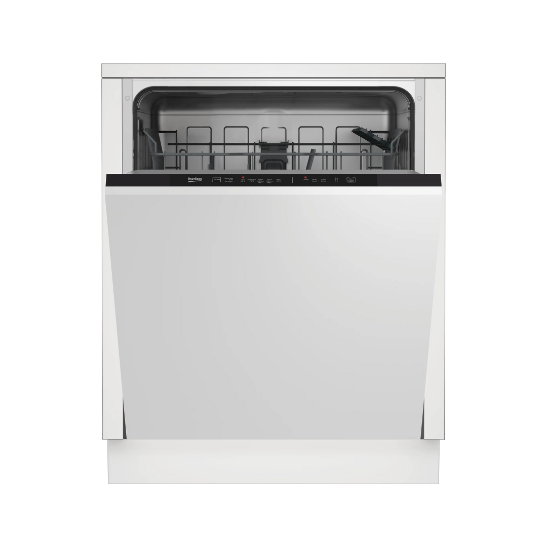 Beko 13 Place Integrated Dishwasher - Integrated - front view with top control panel