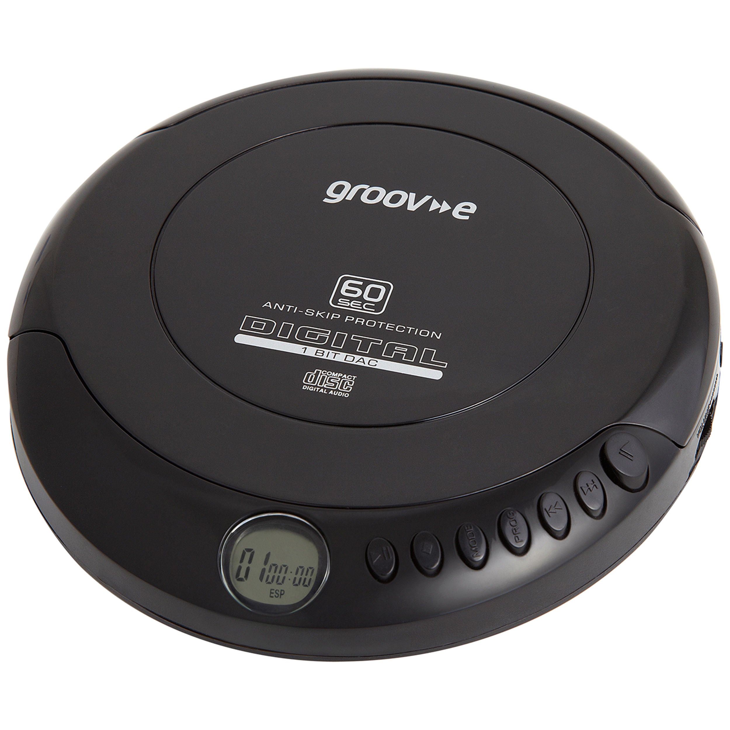 Groov-e Retro Portable CD Player Black - official product image