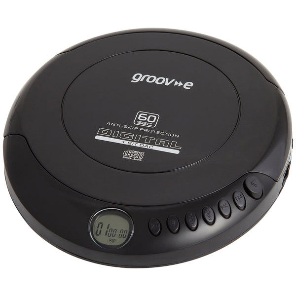 Groov-e Retro Portable CD Player Black - official product image