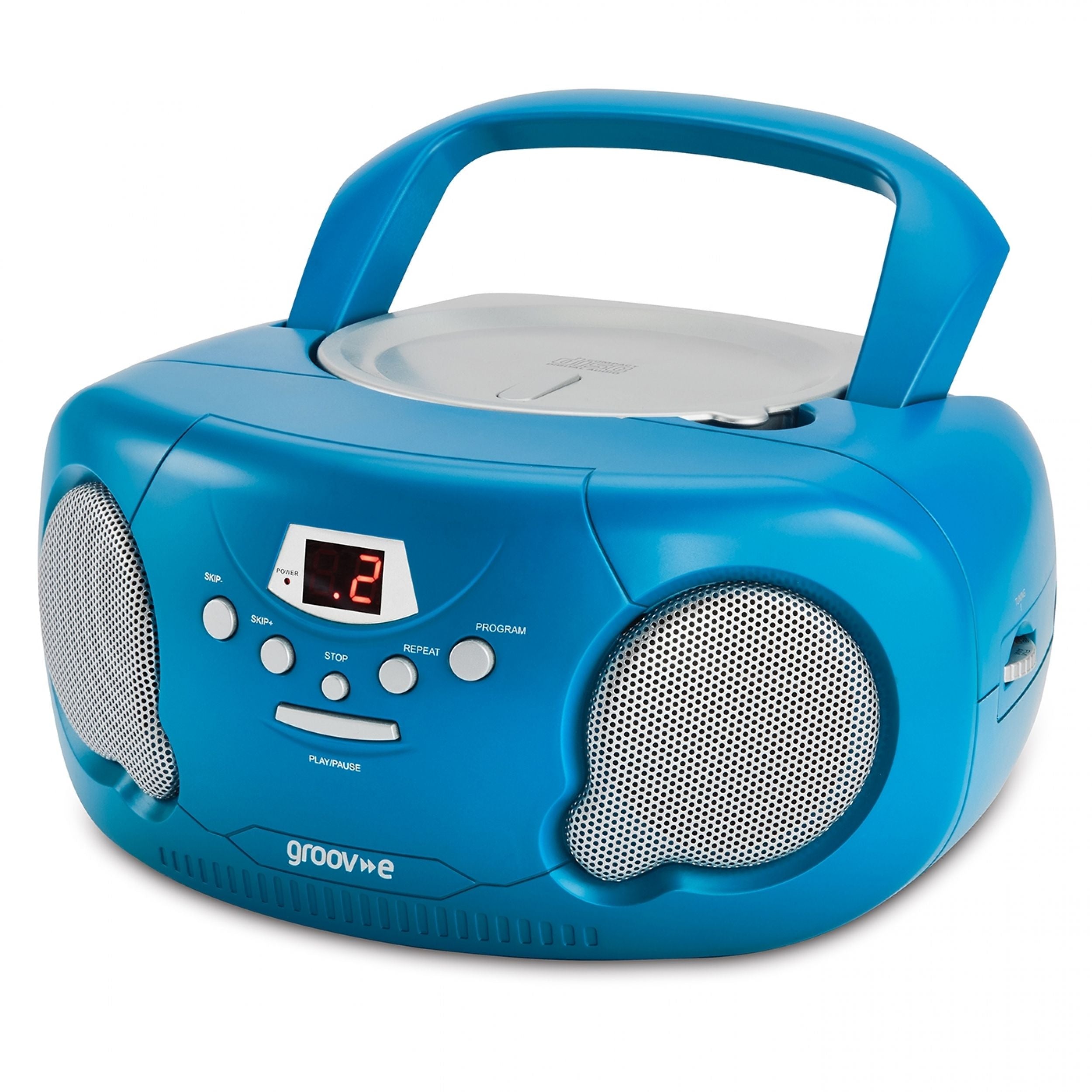 Groov-e Original Boombox CD Player with AM/FM Radio Blue - official product image