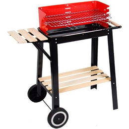 Landmann Wagon Charcoal BBQ with Wooden Shelves | 566