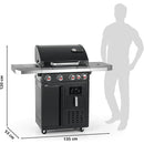 Landmann Fryton 4.1 Cast Iron Gas BBQ with Integrated 3.5L Hot Air Fryer | 7982 Landmann Outdoor Grill Euronics Ireland