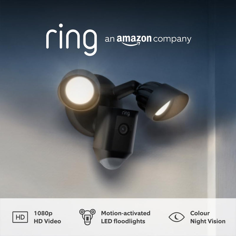 Ring Floodlight Cam Wired Plus Black | B08F6HMZ7C