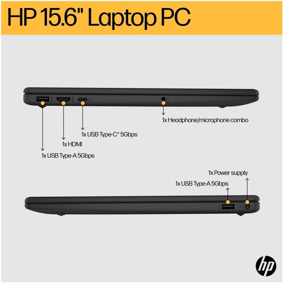 HP 15.6" FHD LCD, AMD Ryzen 5 7520U Quad-Core, 8GB LPDDR5 RAM, 512GB SSD | BM2V0EA