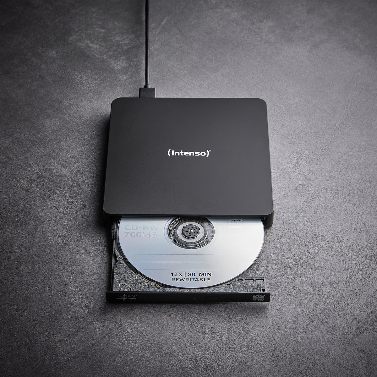 Intenso EOD 400D Slim External CD/DVD Writer, USB 3.2 - Black - view 4