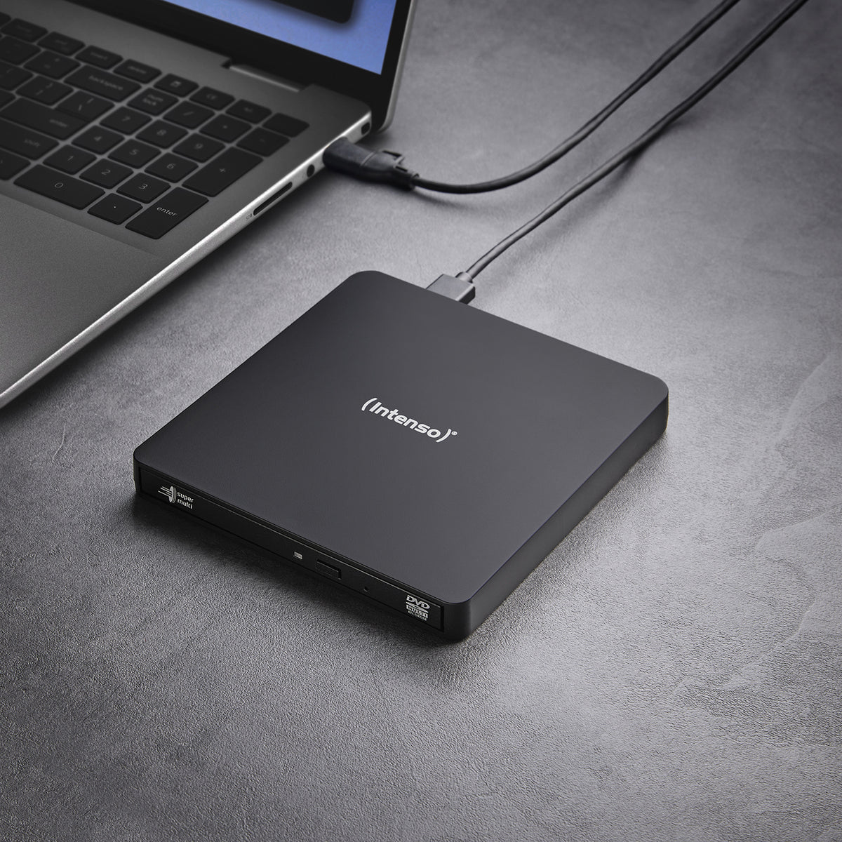 Intenso EOD 400D Slim External CD/DVD Writer, USB 3.2 - Black - view 5