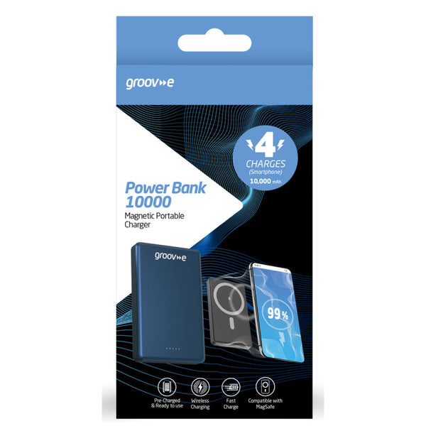 Groov-e 10000mAh Slim Magnetic Powerbank Charger product image