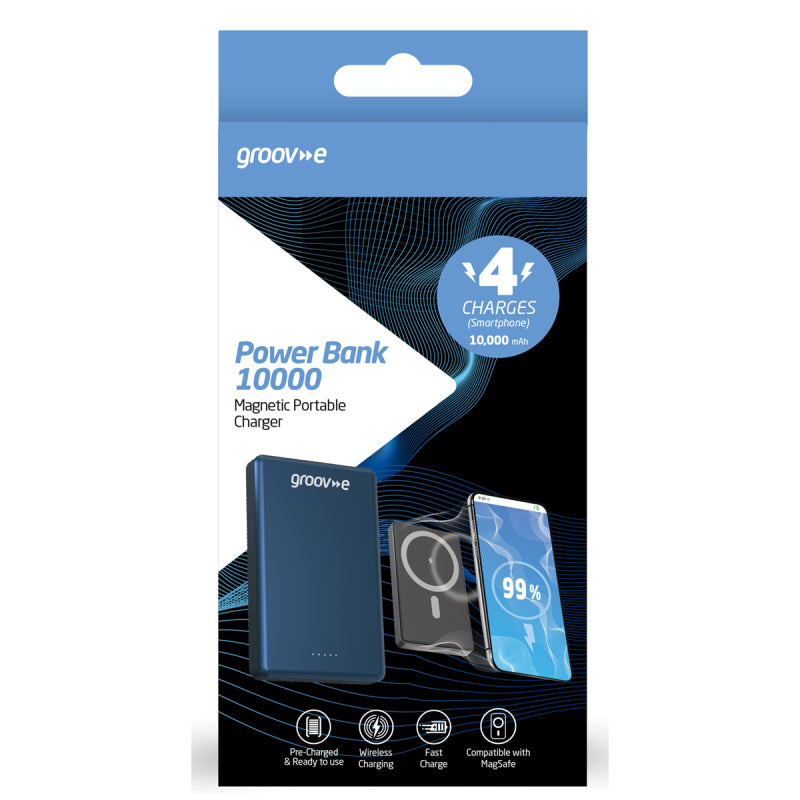 Groov-e 10000mAh Slim Magnetic Powerbank Charger product image