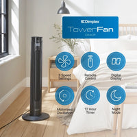 Dimplex EasyBreeze Fan Tower Anthracite product image
