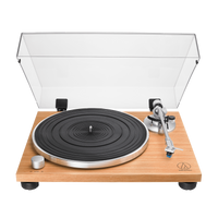 Audio-Technica AT-LPW30TK teak turntable hero view