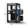 Flashforge AD5X Multicolour CoreXY 3D Printer - side dimensions
