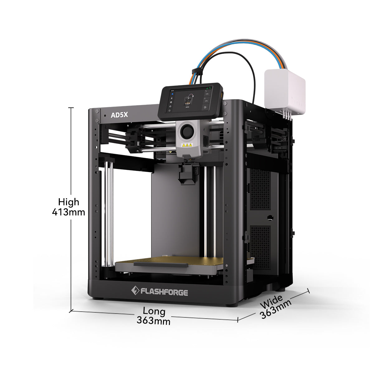 Flashforge AD5X Multicolour CoreXY 3D Printer - dimensions
