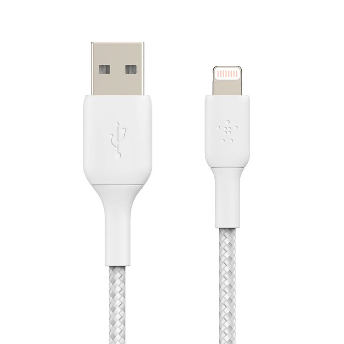 Belkin BoostCharge Pro Braided USB-A to Lightning Cable 1m White product image
