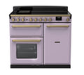Rangemaster Estel Deluxe 100 Induction range cooker in Heather with Brass trim
