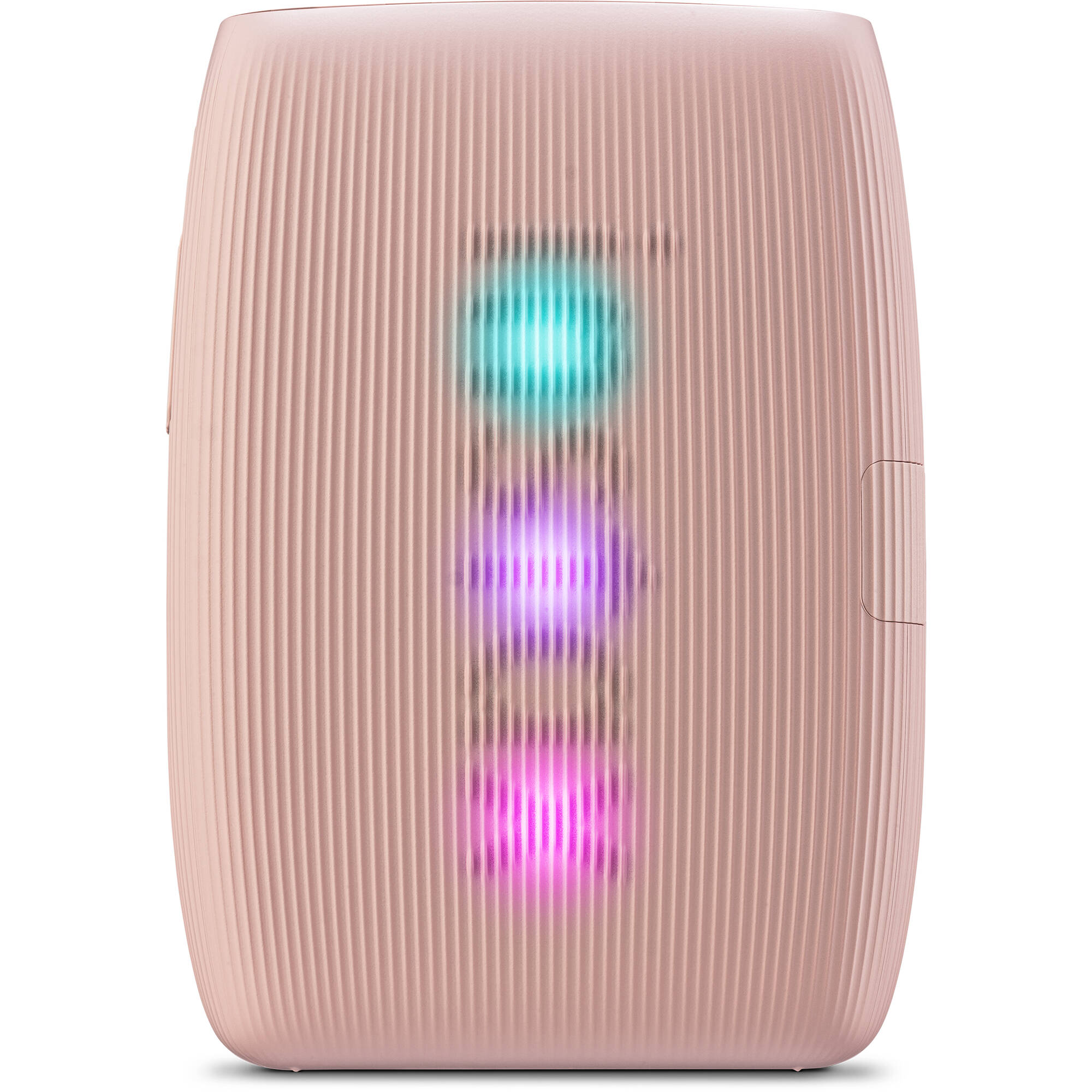 FUJIFILM instax mini Link 3 Smartphone Printer Rose Pink - front view with the LED ring lit