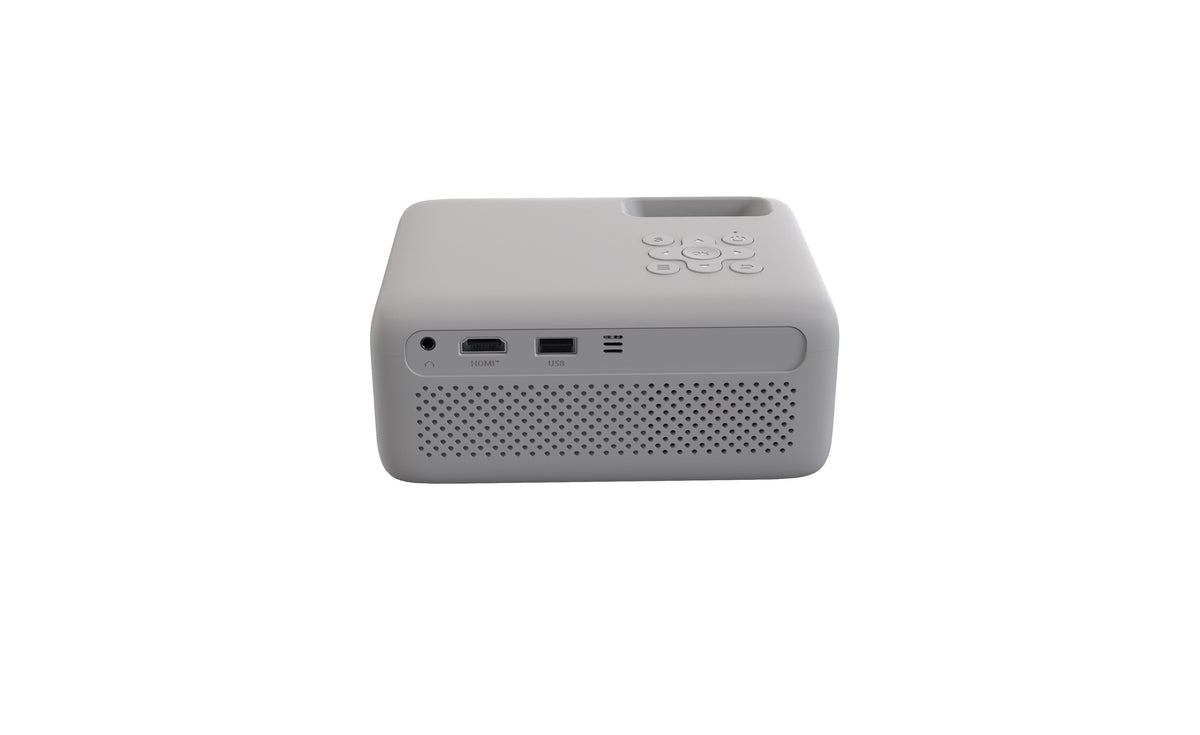 Philips NeoPix 106 HD 720p Mini Projector - White - rear view with HDMI and USB