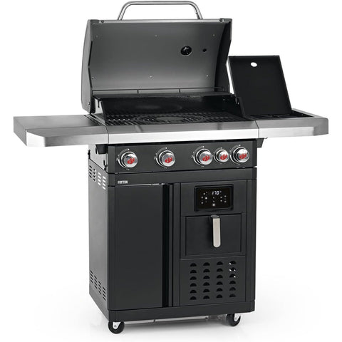 Landmann Fryton 4.1 Cast Iron Gas BBQ with Integrated 3.5L Hot Air Fryer | 7982
