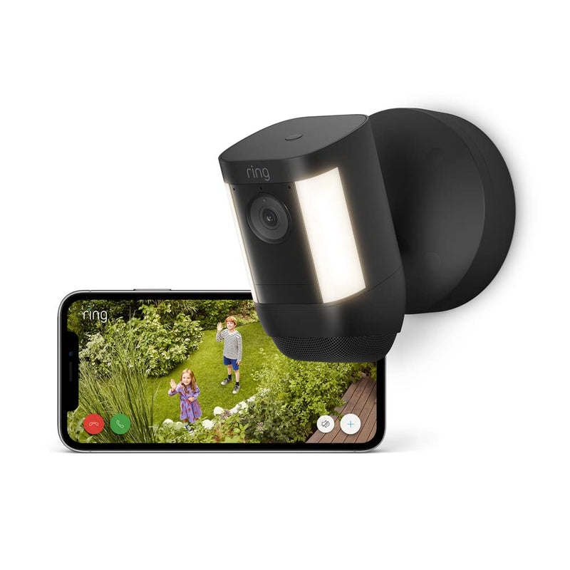 Ring Spotlight Cam Pro Wired Black | B0B6GLJ61Y