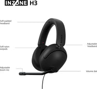 Sony INZONE H3 Wired Gaming Headset - Black - feature diagram