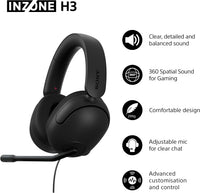Sony INZONE H3 Wired Gaming Headset - Black - key features