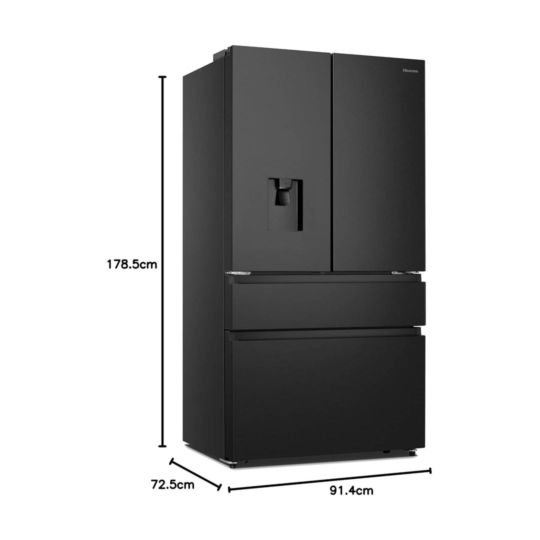 Hisense PureFlat Fridge Freezer - Black Stainless Steel | RF749N4SWFE Hisense American Fridge Freezer Euronics Ireland