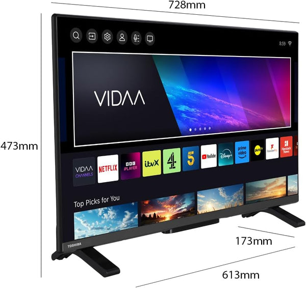 Toshiba 32 Inch HD Ready Smart VIDAA TV | 32WV2463DB